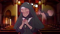 A nun prays and presents a huge black cock ! Hentai ,Cartoon ! 2025
