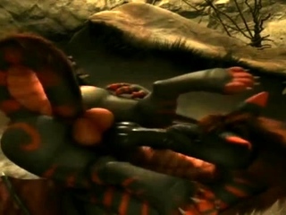 Hot 3D redhead licking a pussy while getting fucked